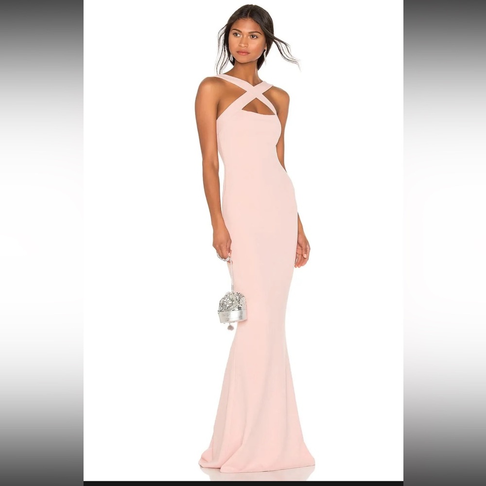 Nookie Viva 2 Way Gown Convertible Straps Mermaid Maxi Dress Pink Size XS